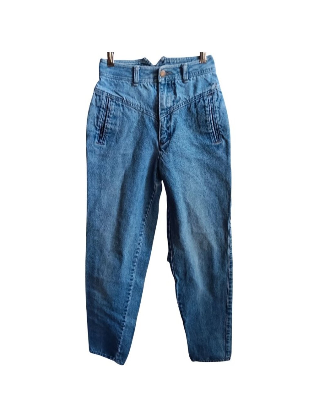 Unionbay Jeans Womens Vtg 80's sz 5 24x30 High-Waist Light Blue Denim Bareback